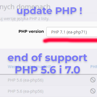 end of php 5.6 and php 7.0 support